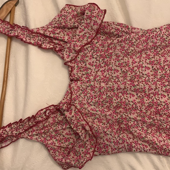 Pink flower printed dress - Picture 4 of 5